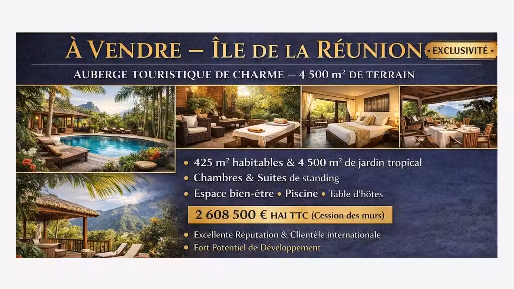 Auberge touristique à vendre au Tampon