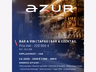 VENTE Bar à vins, Cocktails Mixologie Var