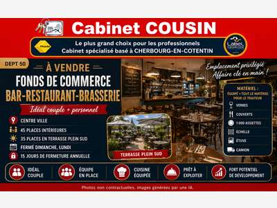 Vente bar brasserie restaurant à Cherbourg centre