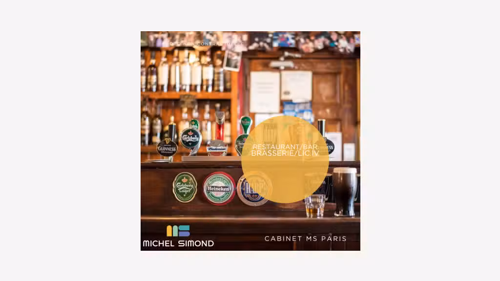 Vente bar brasserie restaurant dept Hauts de Seine