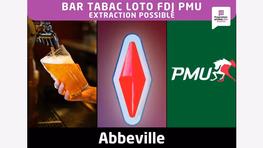 Vente bar tabac loto FDJ avec logement à Abbeville