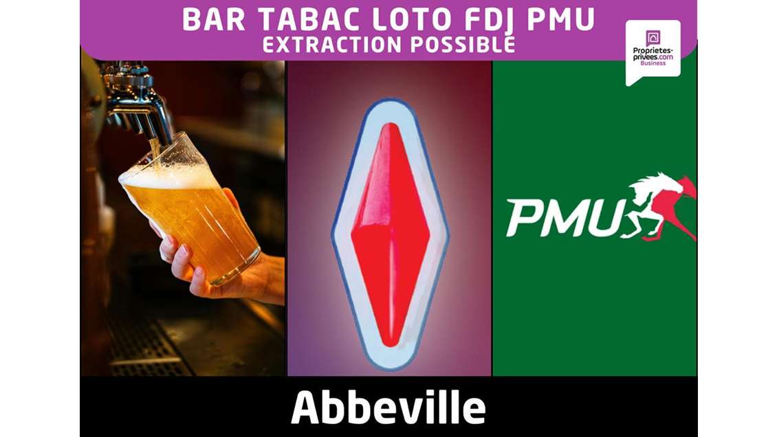 Vente bar tabac loto FDJ avec logement à Abbeville