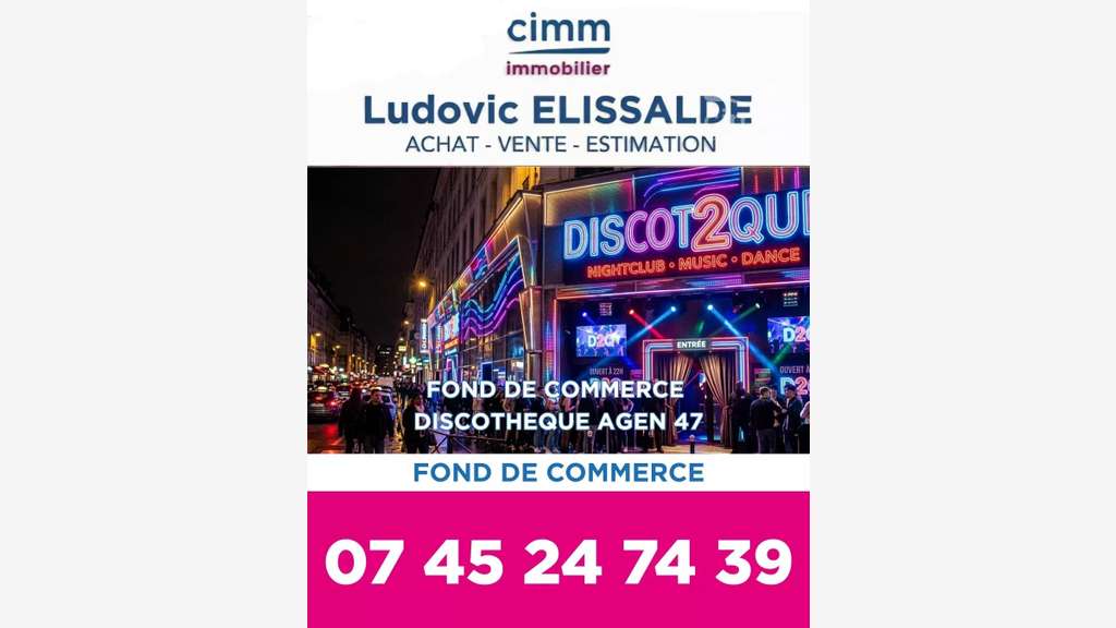 Vente discothèque avec licence IV en ZA à Agen