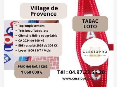 AV FDC tabac loto top emplacement en Provence