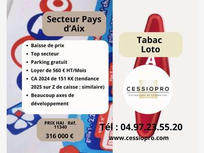 Baisse de prix très beau Tabac Loto Pays d'Aix