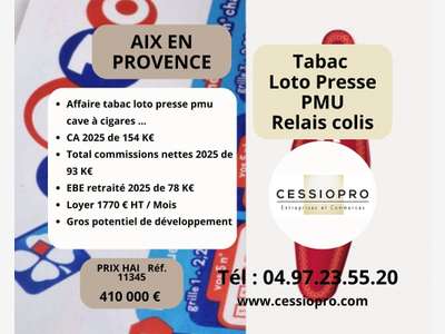 A vendre FDC tabac loto presse PMU à Aix en Pce