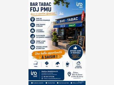 Vente bar tabac FDJ quartier dynamique à Amiens