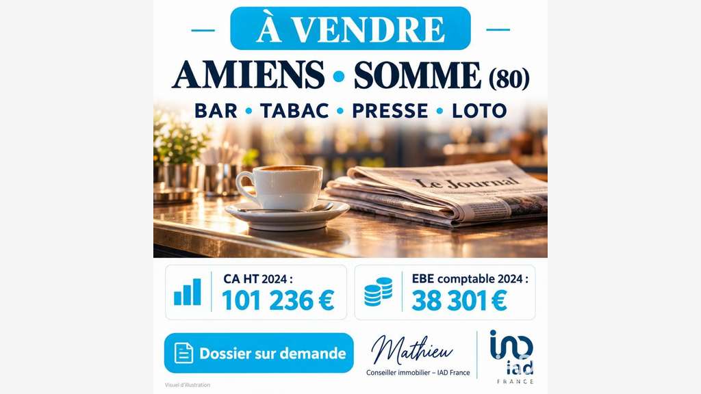Vente bar tabac presse loto loterie à Amiens
