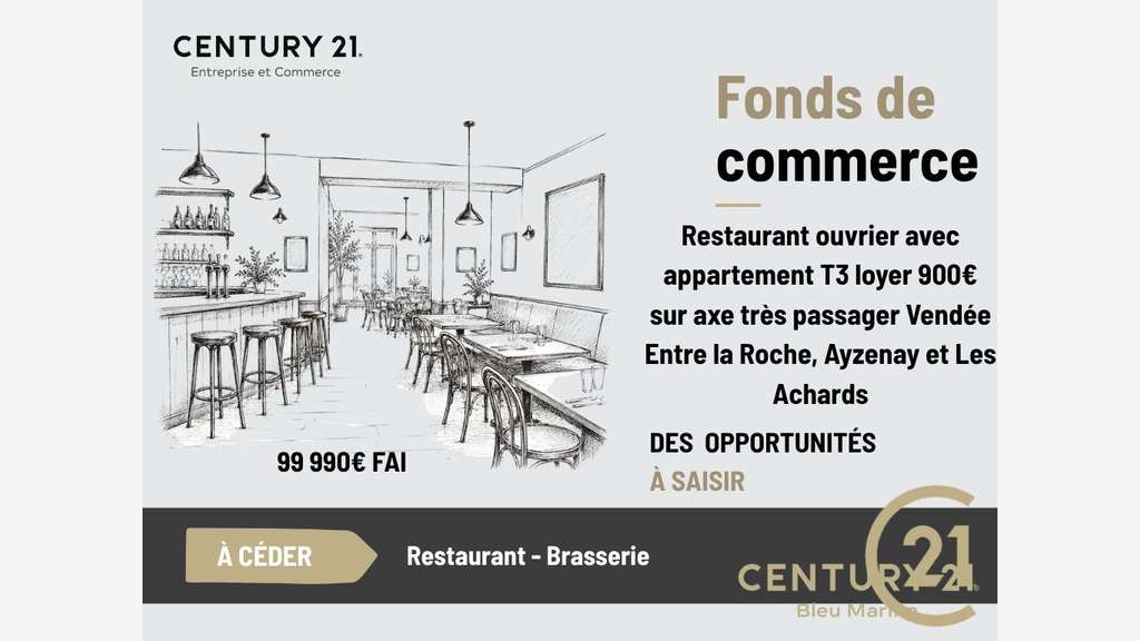 Restaurant lic IV à vendre Beaulieu-sous-la-Roche