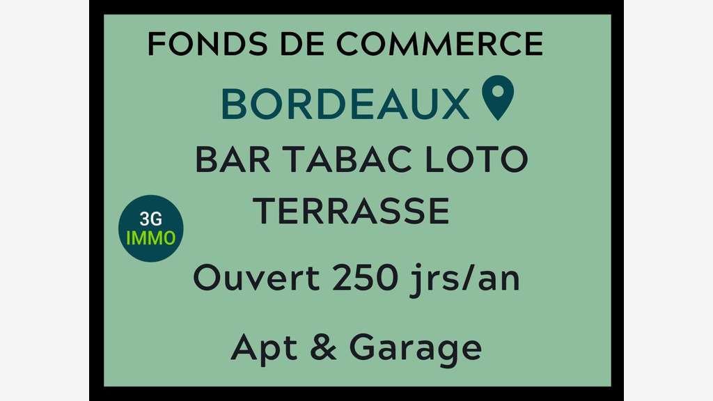 Vente bar tabac loto belle terrasse à Bordeaux