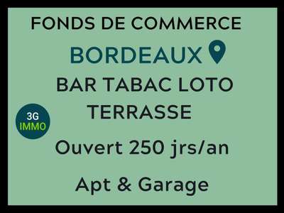 Vente bar tabac loto belle terrasse à Bordeaux