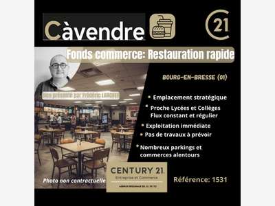 Vente restauration rapide à Bourg en Bresse
