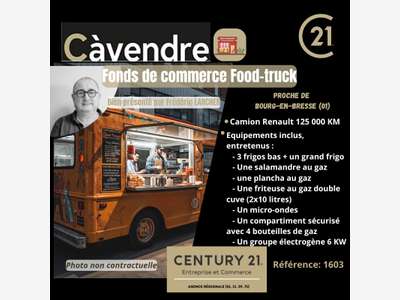Vente FDC food truck à Bourg En Bresse
