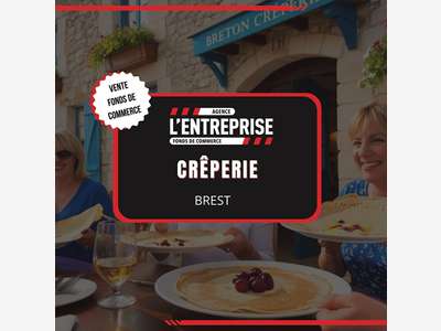 Vente fonds et murs crêperie pure à Brest centre