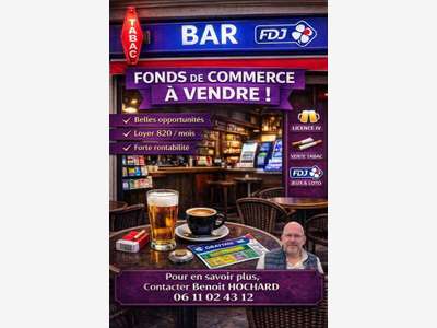 Vente bar Tabac Loto FDJ en centre village du Var
