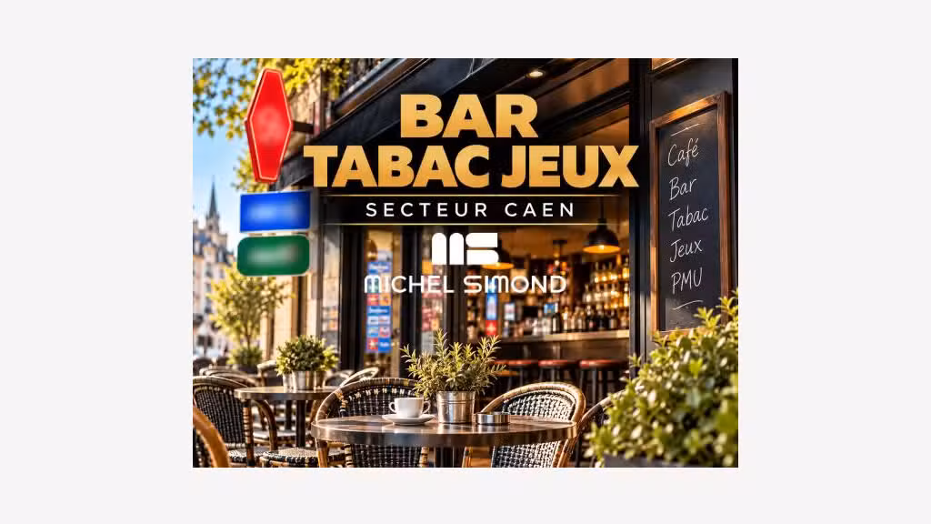 AV bar tabac jeux terrasse logement secteur Caen