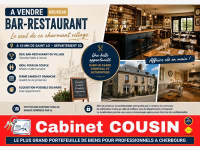 Vente restaurant dans village à 10 mn de Saint Lô