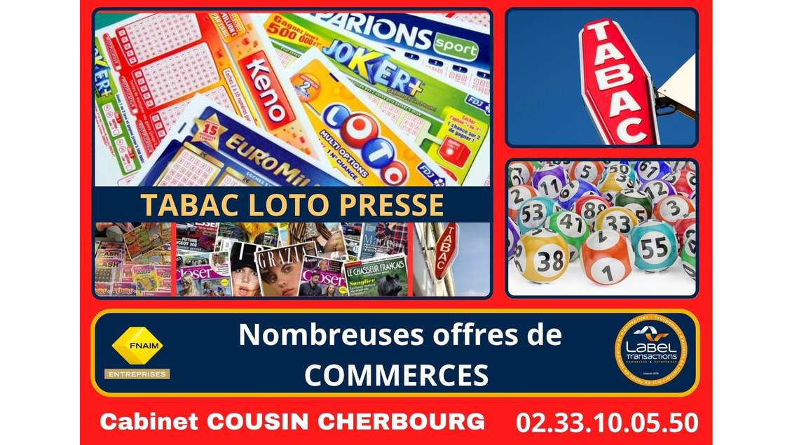 Cède FDC tabac presse loto jeux à Cherbourg centre