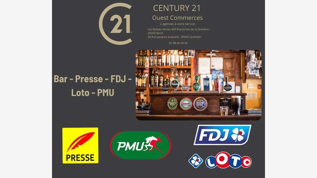 Cède bar tabac loto FDJ PMU en monopole Concarneau