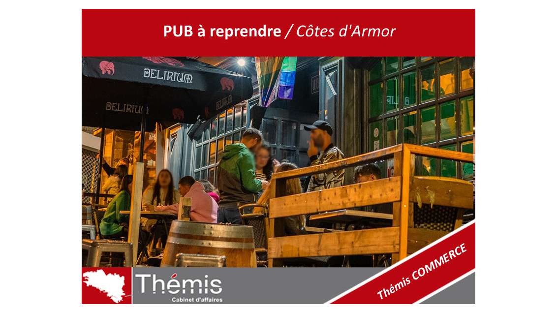 Cession bar pub 120m² centre-ville Le Chapelier