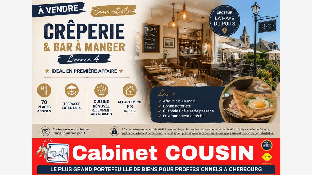 Vente restaurant crêperie secteur La Haye du Puits