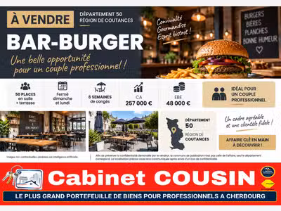Vente bar burger région de Coutances