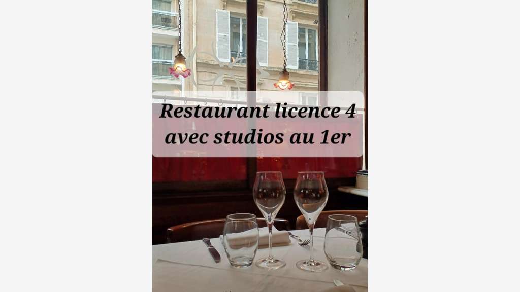 AV restaurant d'angle licence 4 et studios dept 94