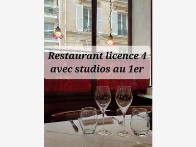 AV restaurant d'angle licence 4 et studios dept 94