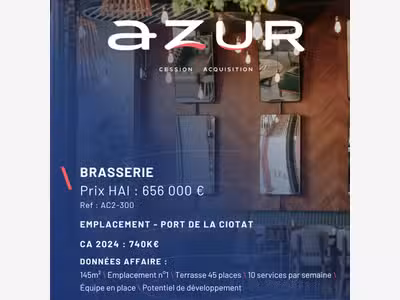 VENTE Brasserie emplacement N°1 à La Ciotat