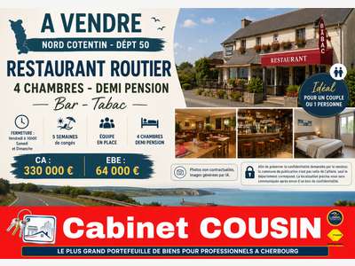 Vente bar tabac restaurant dans le Nord Cotentin