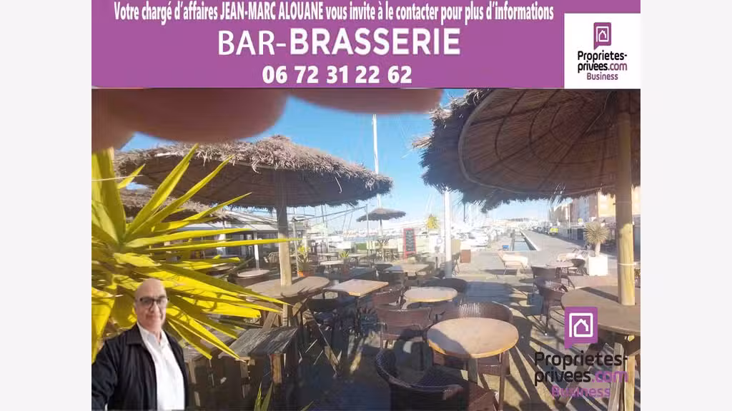 Cession bar glacier 60m² Cap d'Agde bord de mer