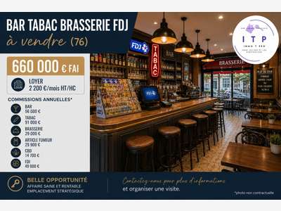 Vente bar tabac brasserie FDJ au Grand Quevilly