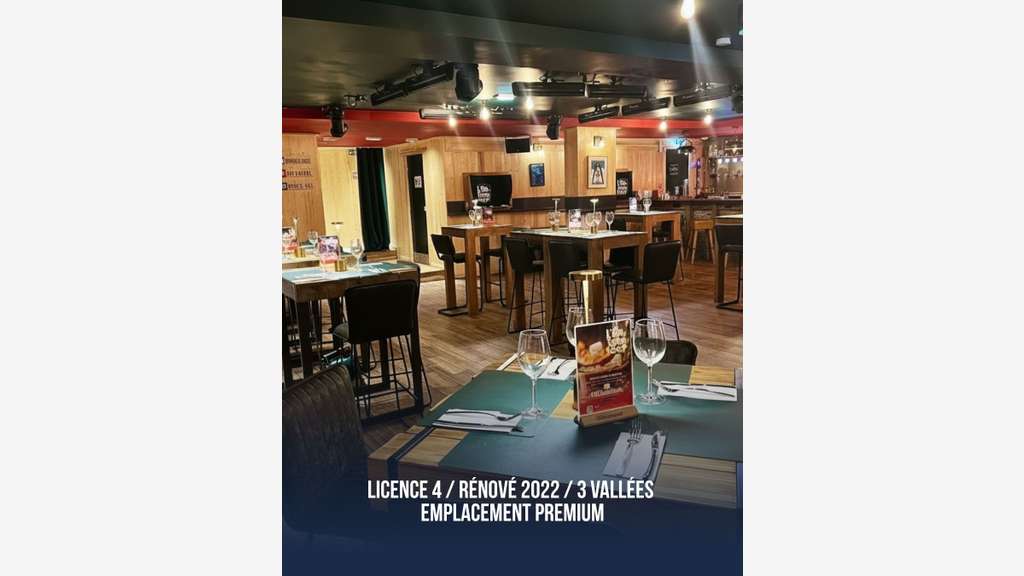 Vente bar restaurant festif licence 4 aux Menuires
