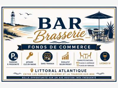 Cède bar brasserie terrasse littoral Atlantique