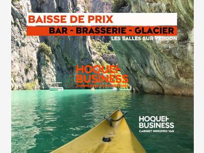 Vente bar brasserie glacier Les Salles-sur-Verdon