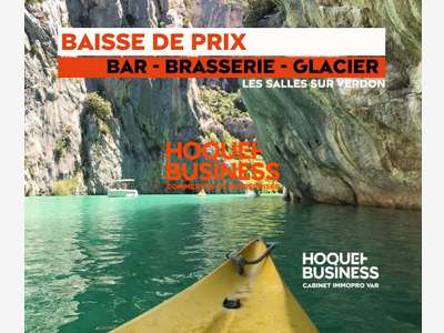 Vente bar brasserie glacier Les Salles-sur-Verdon