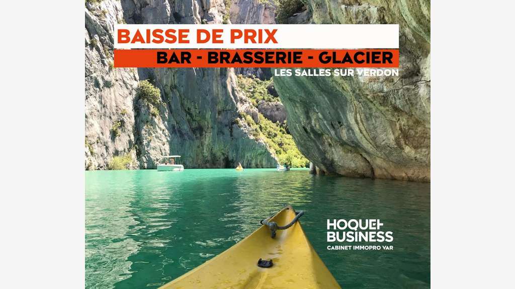 Vente bar brasserie glacier Les Salles-sur-Verdon