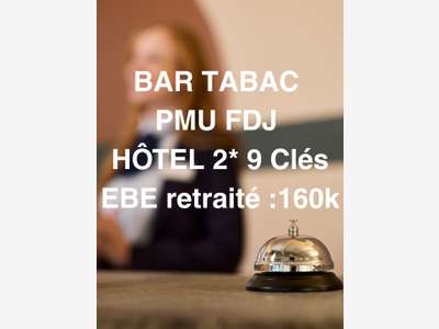 AV bar tabac FDJ hôtel 9 chambres EBE 160k Médoc