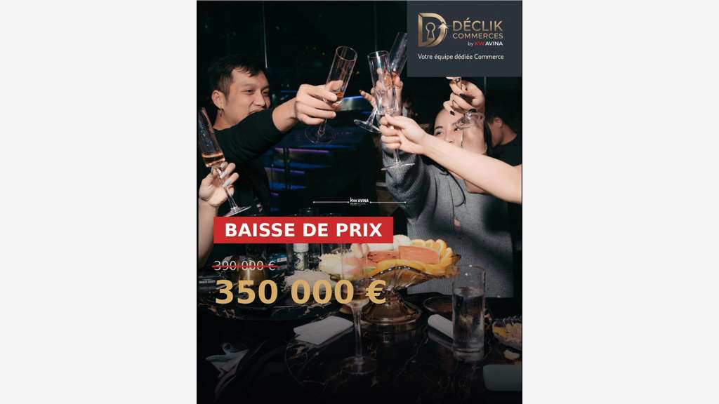 Vente bar de nuit de renom dans le vieux Lille