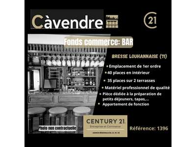 Vente Bar - Brasserie - Tabac à Louhans