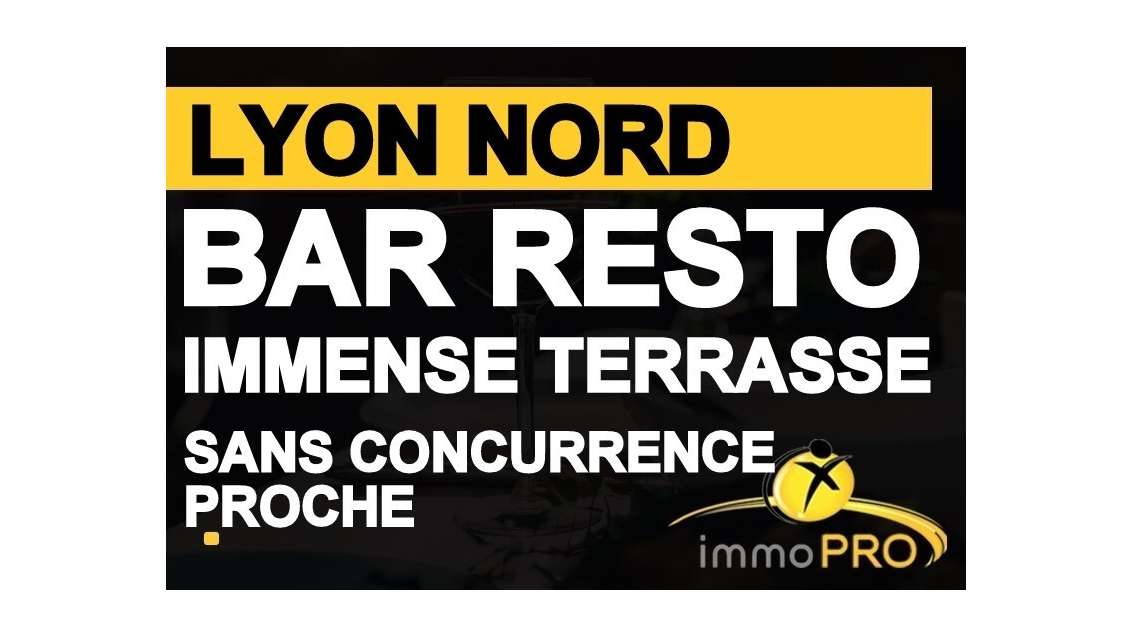 Vente bar restaurant immense terrasse Nord Lyon