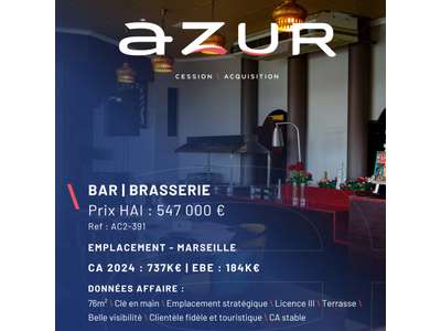 Vente Bar - Brasserie - Tabac à Marseille