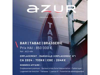 Vente Bar - Brasserie - Tabac à Marseille