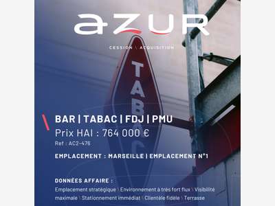 Vente bar tabac FDJ PMU emplacement N°1 Marseille