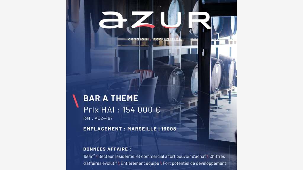 VENTE Bar à thème Marseille 13008