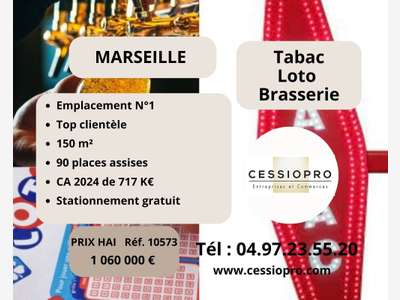 Vente Tabac Loto brasserie, empl N°1 Marseille
