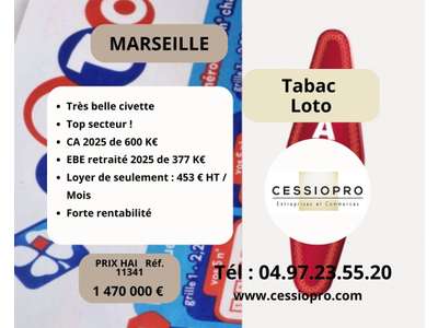Vente Tabac - Presse - Loto à Marseille 6e