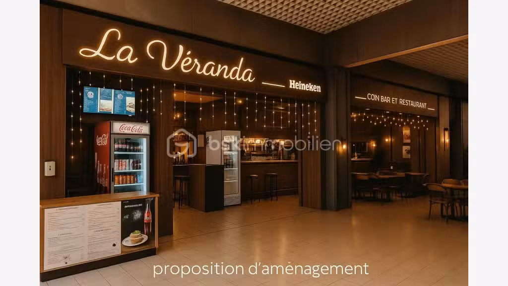 AV bar brasserie 200m² emplacement premium Massy