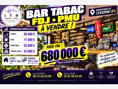 AV bar tabac FDJ PMU dans une belle ville 91