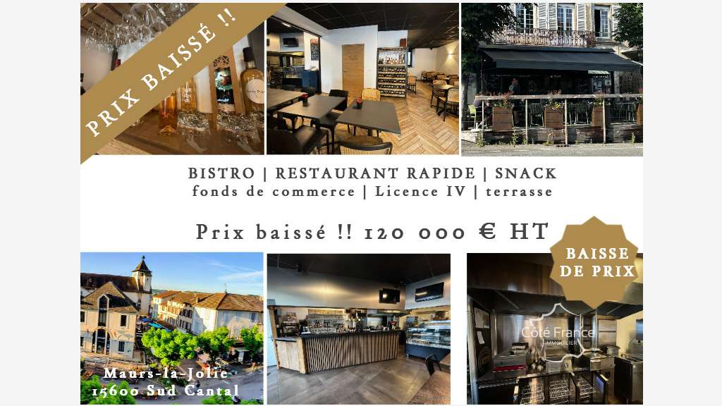 Vente restauration rapide brasserie à Maurs